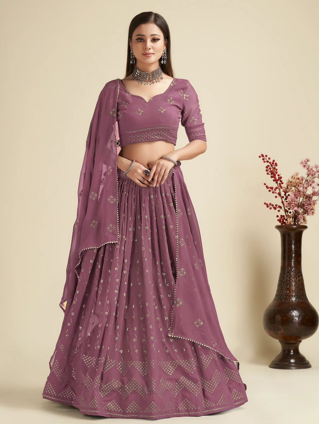 Lehenga Mart Designer Wedding Lehenga Choli For Women - Wine