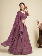 Lehenga Mart Designer Wedding Lehenga Choli For Women - Wine