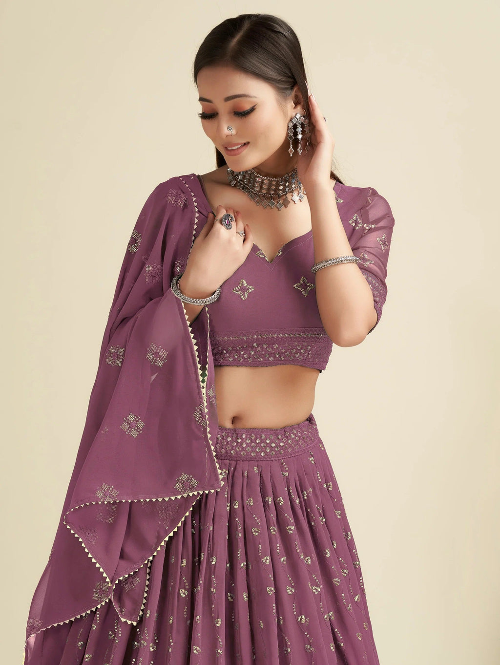 Lehenga Mart Designer Wedding Lehenga Choli For Women - Wine