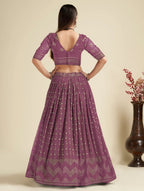 Lehenga Mart Designer Wedding Lehenga Choli For Women - Wine
