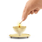 Borosil Akhand Diya (Large, Brass) - Distacart