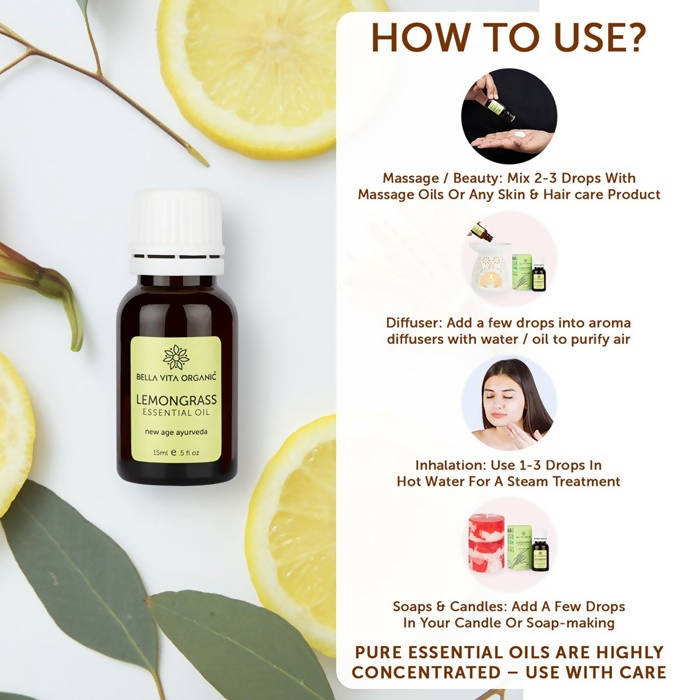 Bella Vita Organic Lemongrass Essential Oil