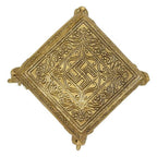 Puja N Pujari Elephant Design Brass Pooja Chowki