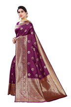 Vamika Banarasi Jacquard Weaving Purple Saree (Siri Purple)