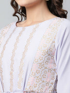 Ahalyaa Womens Powder Blue Crepe Floral Dress - Distacart
