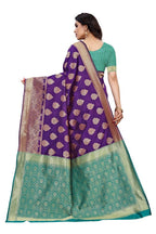Vamika Banarasi Jacquard Weaving Purple Saree (Dangal Purple)