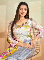 Prazu Fashion Multi Color Printed Cotton Reyon Kurta Pant Set - Distacart