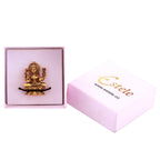 Estele Gold-Polished goddess of wealth Laxmi Devi on lotus Idol for Home/Car decor