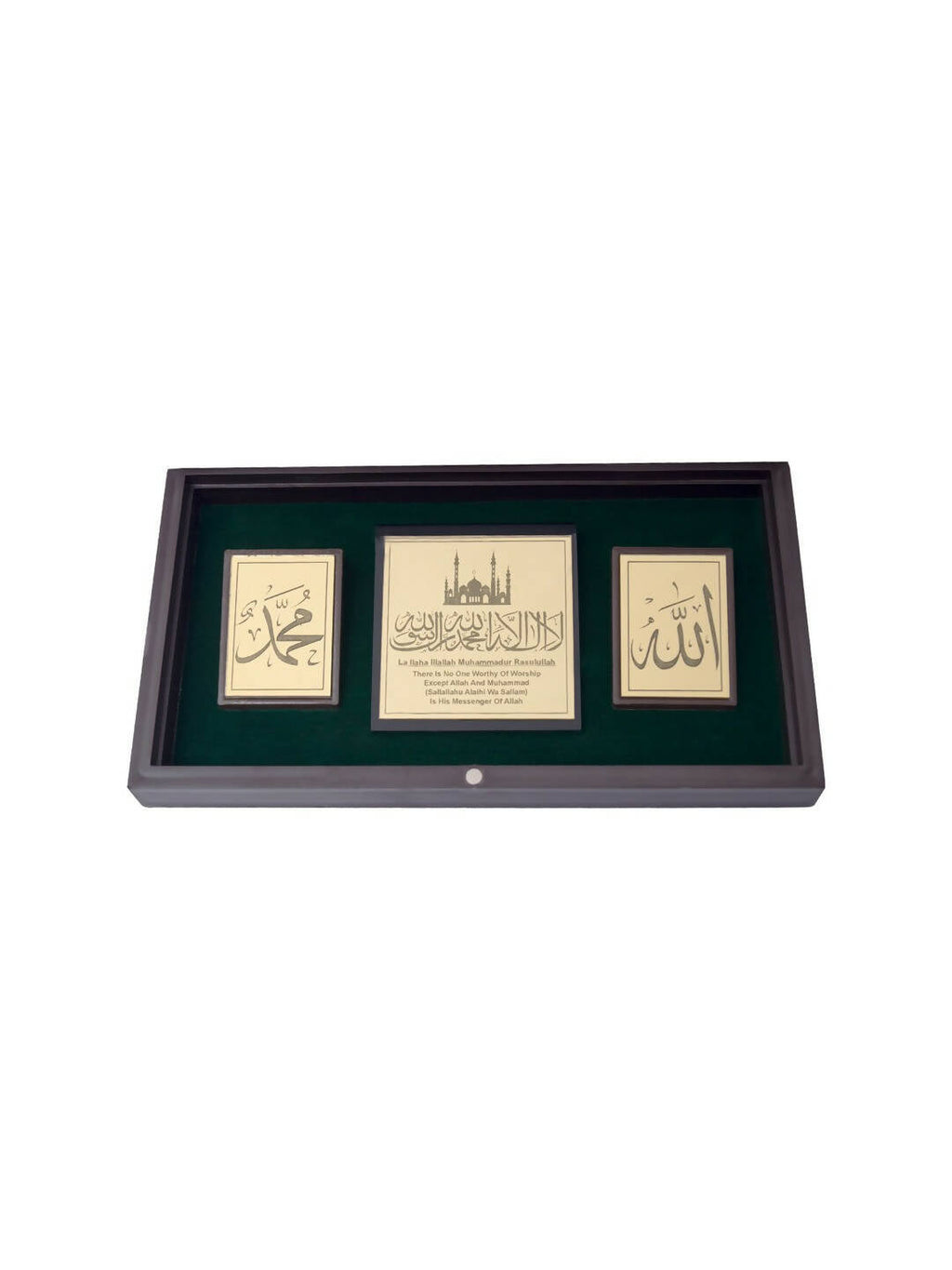 Golden Peacock Brown & Gold-Toned 24 Ct Gold Foil Makka Madina Dua Box
