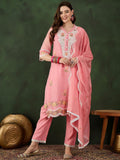 Sangria Embroidered Kurta & Trouser With Dupatta