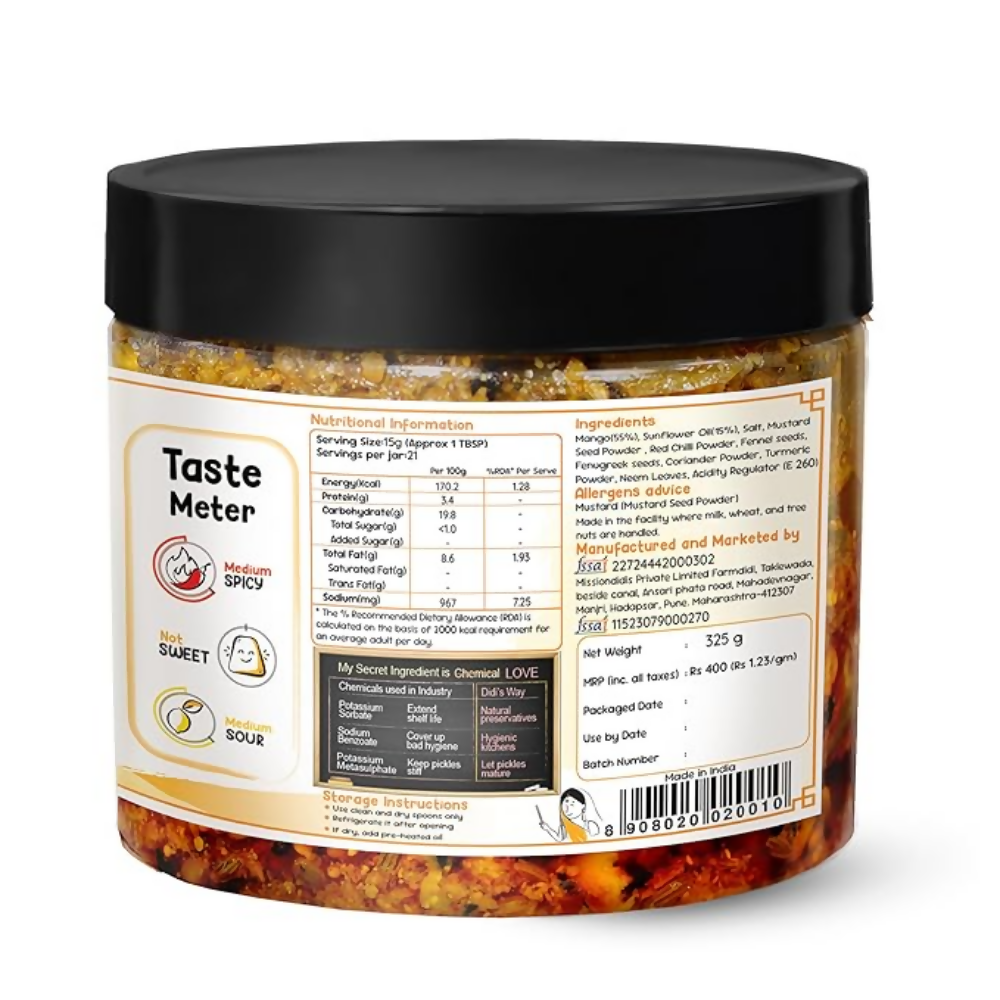 FarmDidi Mango Pickle - Tangy & Salty