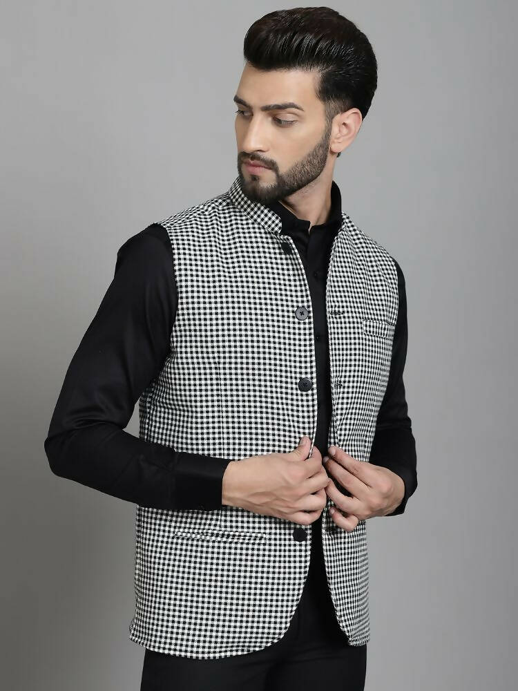 Even Apparels Nehru Jacket With Welt Pockets - Multi