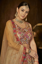 Wedding Designer Multi Georgette Lahenga Choli - Anbazaar - Distacart