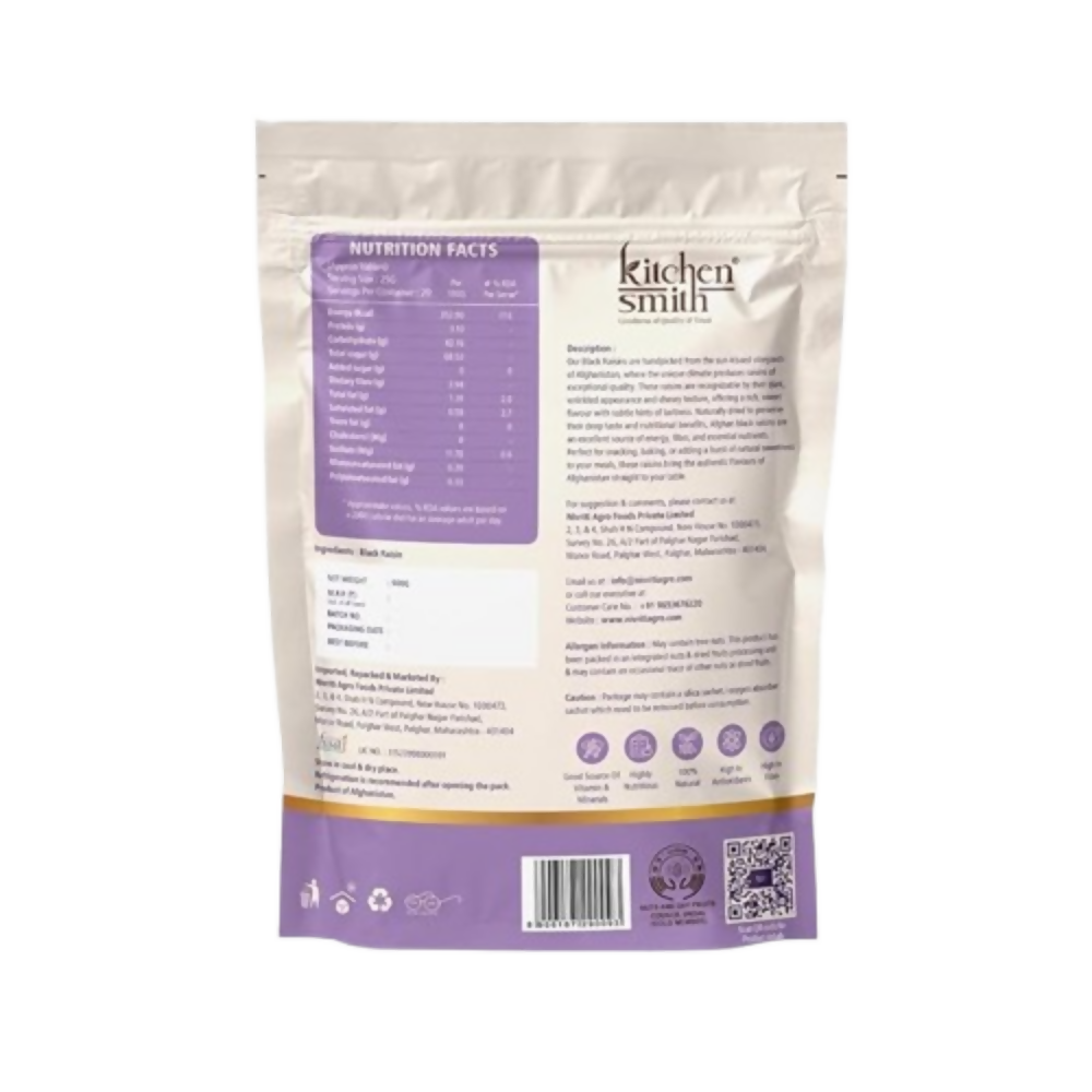 Kitchen Smith Afghani Seedless Black Raisin - Distacart