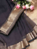 Shree Shyam Fashion Organza Grey Saree - Distacart