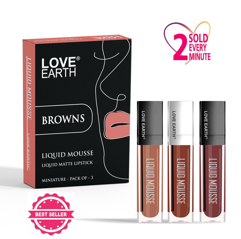 Love Earth Liquid Mousse Matte Lipstick - Browns