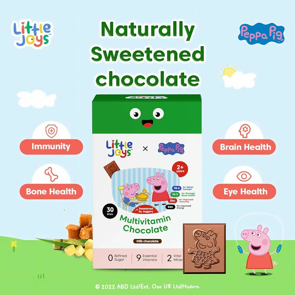 Little Joys x Peppa Pig Multivitamin Milk Chocolate for Kids (2-12 yrs)