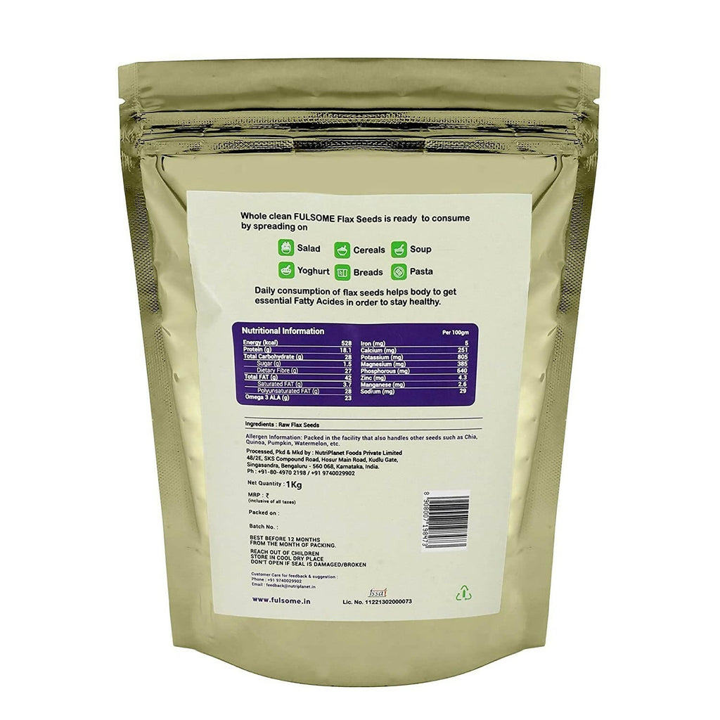 Fulsome Raw Flax Seeds - Distacart