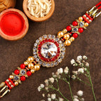 American Diamond Bling Rakhi And Kaju Katli Box - Distacart