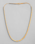 VOJ Dual Toned Self Designed Gold-Polished Chain For Men