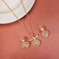 Joban Fashion Women Gold Ornate Elegance Gold Plated Locket Set - Distacart