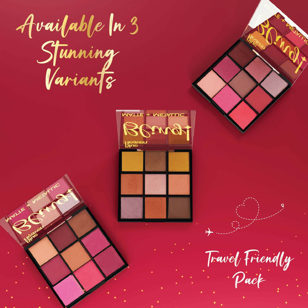 Blue Heaven Bling 9 In 1 Eyeshadow Palette - Sunset Warmth