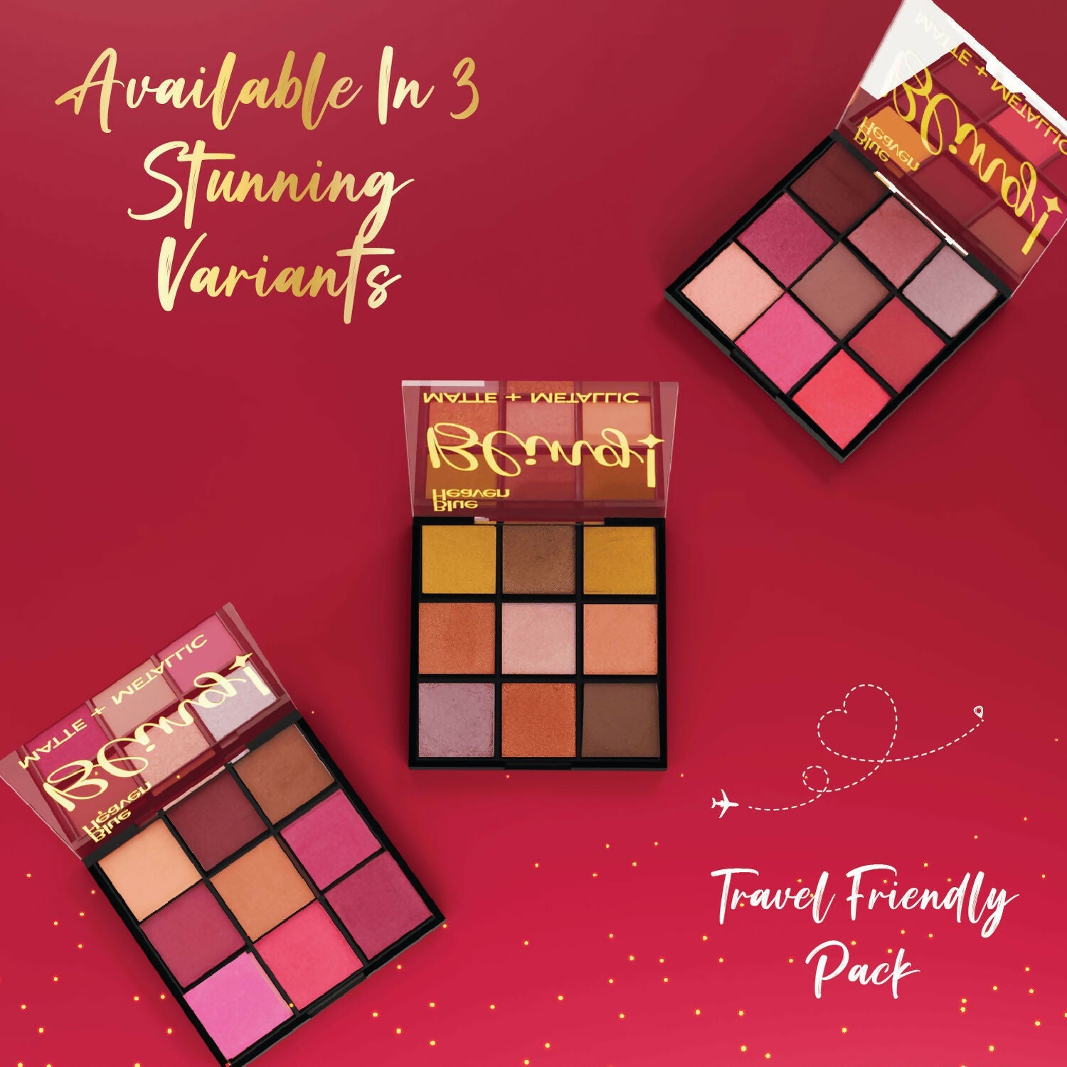 Blue Heaven Bling 9 In 1 Eyeshadow Palette - Sunset Warmth