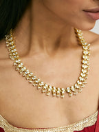 Nuyug 22K Gold-Plated Kundan & Pearl Studded Matha Patti Head Jewellery