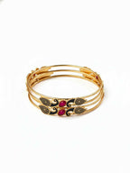 NVR Women Set of 2 Gold Plated Handcrafted Kada Bangle - Distacart