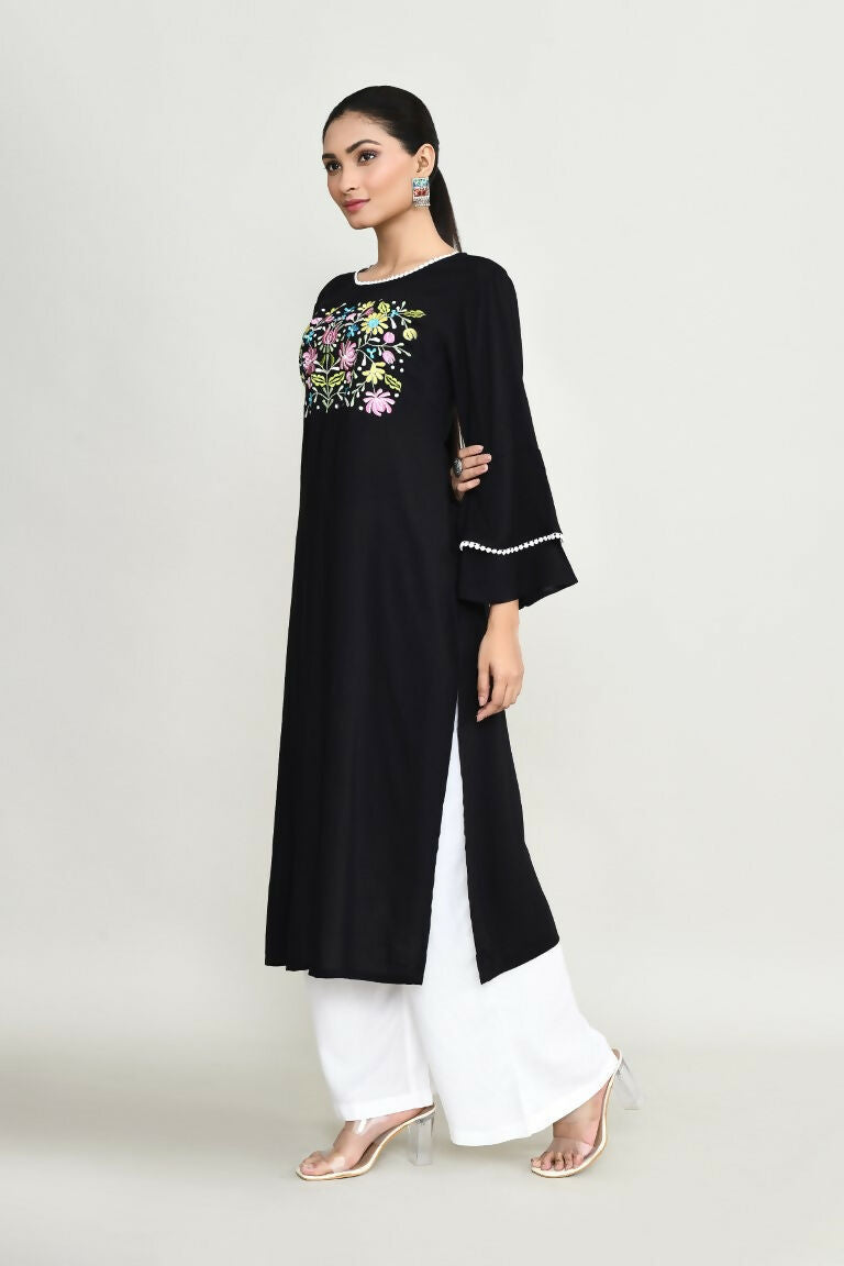 Joban Fashion Black Rayon Tunic