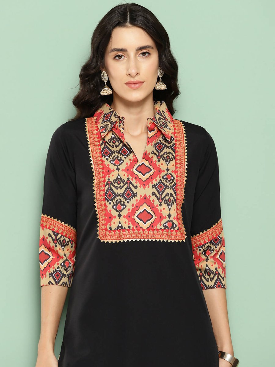 Ahalyaa Women's Traditional wear Kurta Set - Black