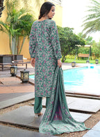 Prazu Fashion Teal Green Cotton Silk Floral Printed Thread Sequence Salwar Suit - Distacart