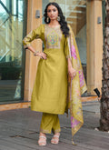 Prazu Fashion Yellow Cotton Silk Thread Sequence Designer Salwar Suit - Distacart