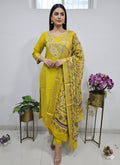 Prazu Fashion Yellow Cotton Silk Thread Sequence Designer Salwar Suit - Distacart