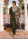 Prazu Fashion Mahendi Cotton Silk Thread Sequence Designer Salwar Suit - Distacart