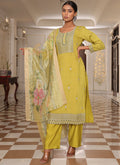 Prazu Fashion Yellow Cotton Silk Thread Sequence Designer Salwar Suit - Distacart