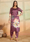Prazu Fashion Onion Pink Printed Cotton Reyon Kurta Pant Set - Distacart