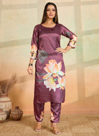 Prazu Fashion Onion Pink Printed Cotton Reyon Kurta Pant Set - Distacart