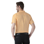 RIAG Yellow Men's Half Sleeves Solid Shirt - Distacart