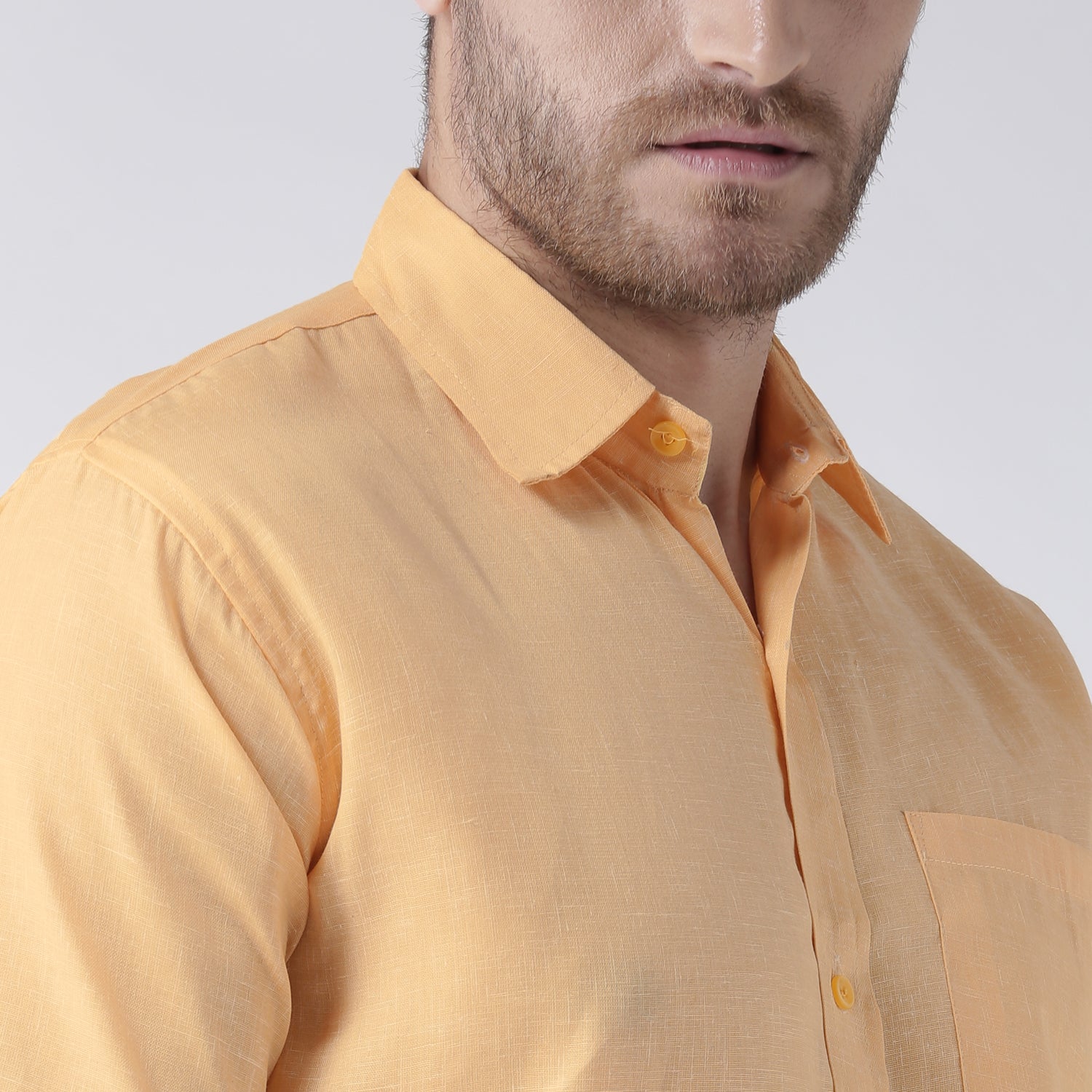 RIAG Yellow Men's Half Sleeves Solid Shirt - Distacart