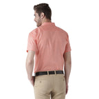 RIAG Orange Men's Half Sleeves Solid Shirt - Distacart