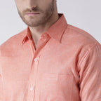 RIAG Orange Men's Half Sleeves Solid Shirt - Distacart