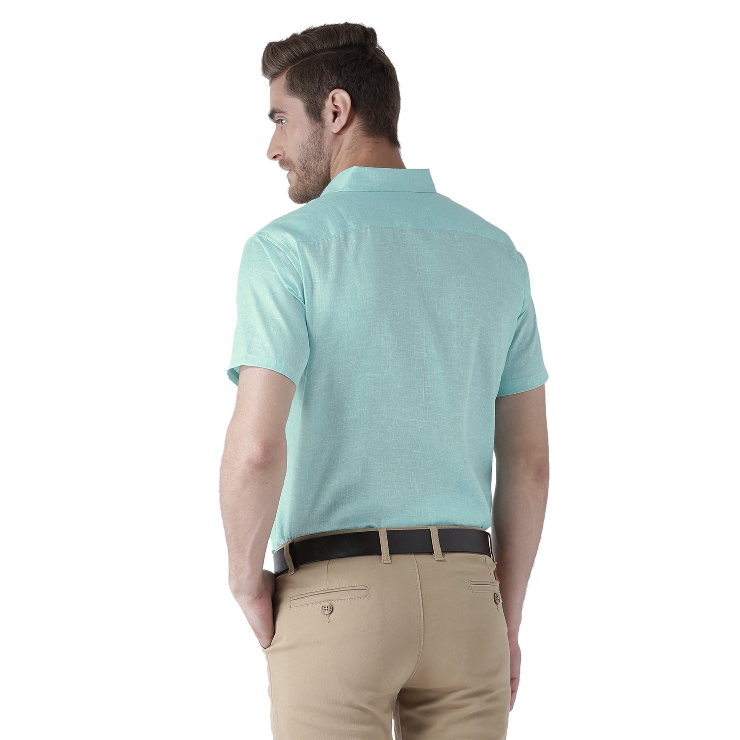 RIAG Green Men's Half Sleeves Solid Shirt - Distacart