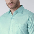 RIAG Green Men's Half Sleeves Solid Shirt - Distacart