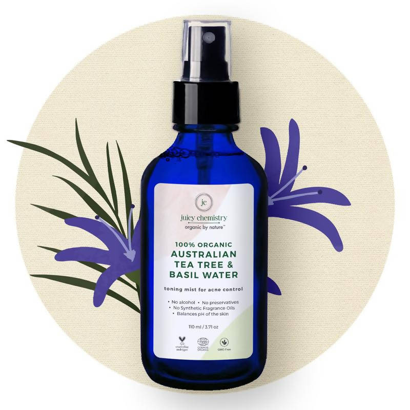 Juicy Chemistry Australian Tea Tree & Basil Water Toner for Acne-Prone Skin