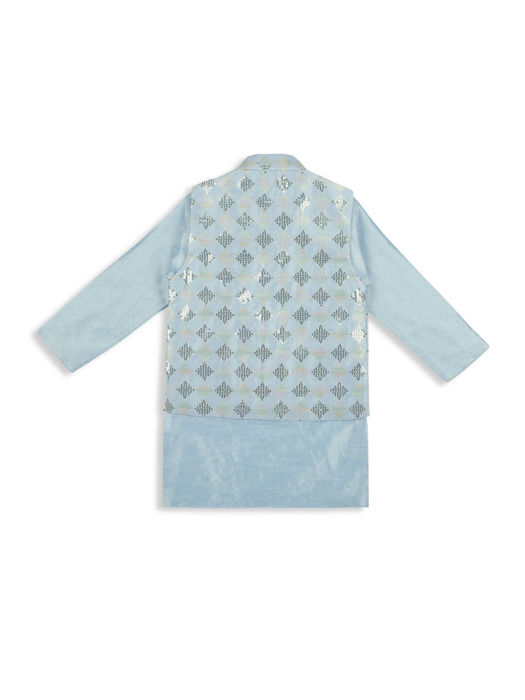 Joban Fashion Kids Island stylish Tikli work Nehru Jacket Full Sleeves Kurta, Pyjama Set - Sky Blue - Distacart