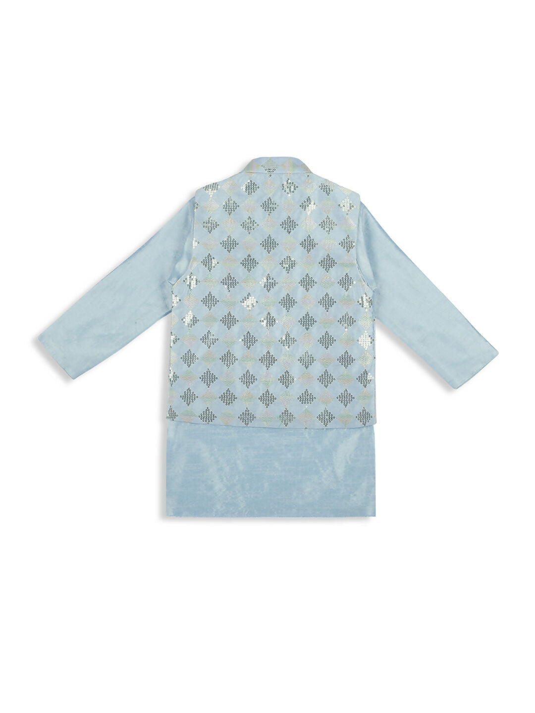 Joban Fashion Kids Island stylish Tikli work Nehru Jacket Full Sleeves Kurta, Pyjama Set - Sky Blue - Distacart