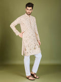 Vastranavya Ivory Exclusive Festival Wear Pure Viscose Rayon Embroidered Sequence Work Kurta