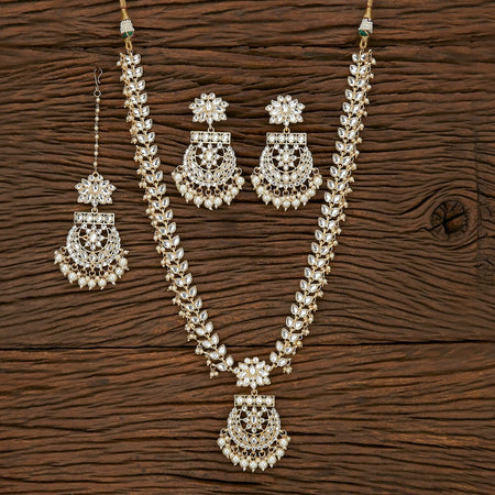 Joban Fashion Women Golden White Necklace Set
