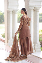 Lehenga Mart Premium Readymade Top Sharara With Dupatta Set For Women-Coffee - Distacart